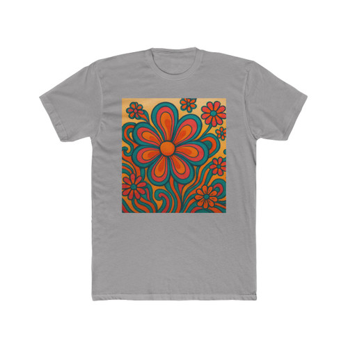 Psychedelic Flower Power - Unisex Cotton Crew Tee