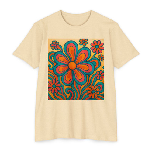 Psychedelic Flower Power - Unisex CVC Jersey T-shirt
