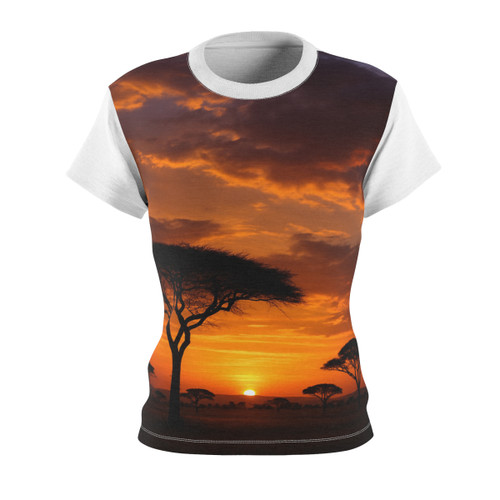 Savanna Sunset Harmony - Women's Cut & Sew Tee (AOP)