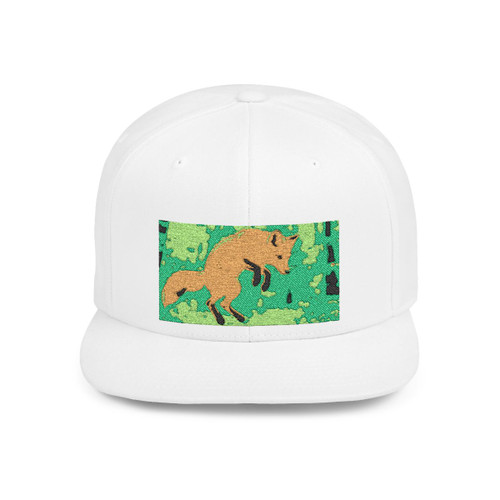 Whimsical Fox Tails - Flat Bill Snapback Whimsical Fox Tails - Flat Bill Snapback