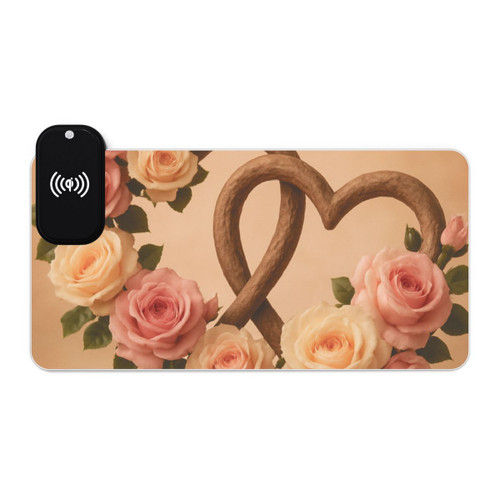 Enduring Love Blossoms - LED Gaming Mouse Pad, Wireless Charging