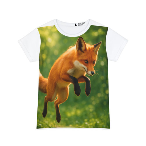 Whimsical Fox Tails - Women's Short Sleeve Shirt (AOP) Whimsical Fox Tails - Women's Short Sleeve Shirt (AOP)
