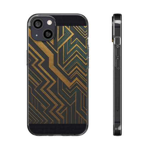 Opulent Geometry - Clear Silicone Phone Cases