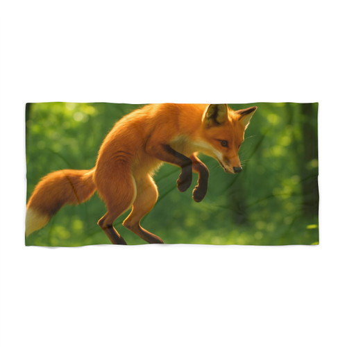 Whimsical Fox Tails - Beach Towel