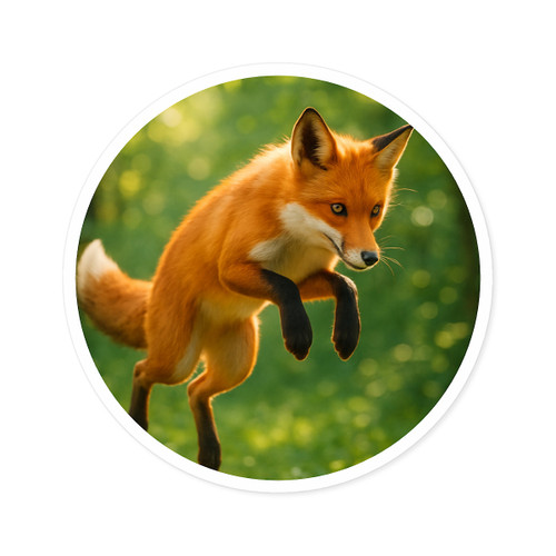 Whimsical Fox Tails - Round Stickers, Indoor\Outdoor