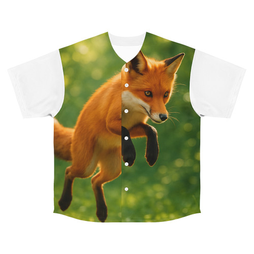 Whimsical Fox Tails - Men's Baseball Jersey (AOP) Whimsical Fox Tails - Men's Baseball Jersey (AOP)