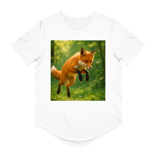 Whimsical Fox Tails - Men's Jersey Curved Hem Tee Whimsical Fox Tails - Men's Jersey Curved Hem Tee