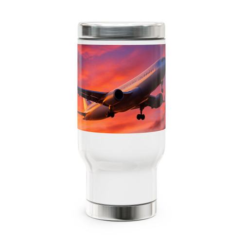 Skyward Bound - Stainless Steel Travel Mug with Handle, 14oz
