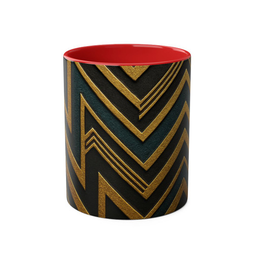 Opulent Geometry - Two-Tone Coffee Mugs, 11oz