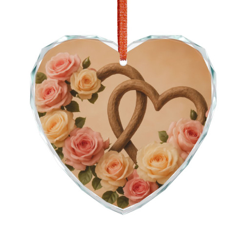 Enduring Love Blossoms - Crystal Glass Ornament
