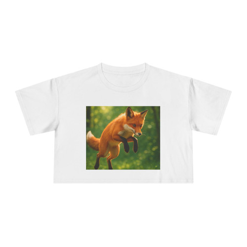 Whimsical Fox Tails - Women's Crop Tee Whimsical Fox Tails - Women's Crop Tee