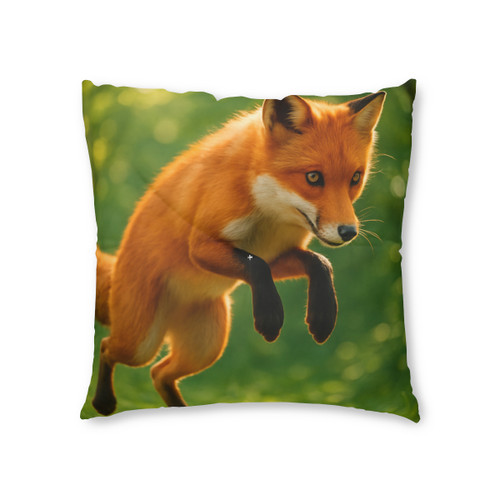Whimsical Fox Tails - Tufted Floor Pillow, Square