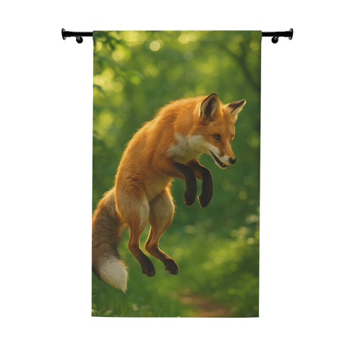 Whimsical Fox Tails - Window Curtains (1 Piece)