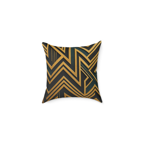 Opulent Geometry - Square Poly Canvas Pillow
