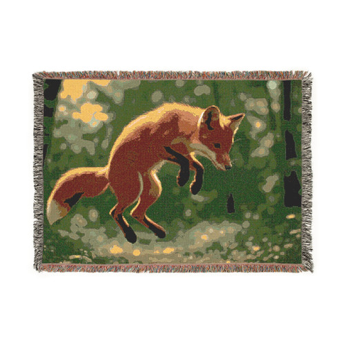 Whimsical Fox Tails - Woven Blanket