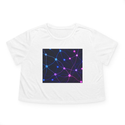 Digital Mindscape - Women's Flowy Cropped Tee Digital Mindscape - Women's Flowy Cropped Tee