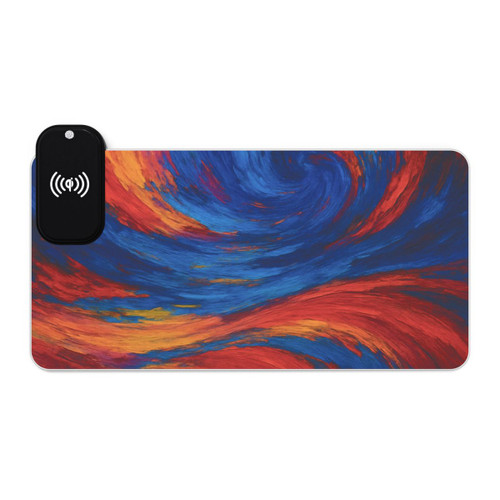 Palette of Dreams - LED Gaming Mouse Pad, Wireless Charging