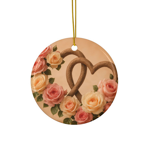 Enduring Love Blossoms - Decorative Ceramic Ornaments, Double-Sided (1pc, 3pcs, 5pcs, 10pcs)