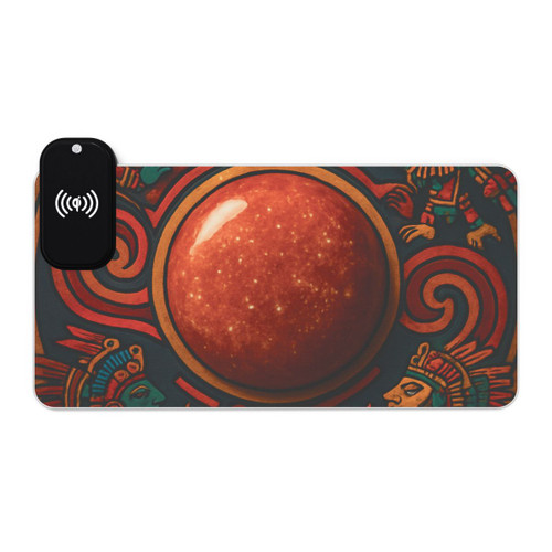 Sunstone Embrace - LED Gaming Mouse Pad, Wireless Charging