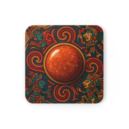 Sunstone Embrace - Cork Back Coaster Sunstone Embrace - Cork Back Coaster