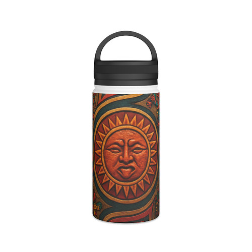 Sunstone Embrace - Stainless Steel Water Bottle, Handle Lid