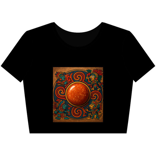 Sunstone Embrace - Women’s Poly-Cotton Crop Tee Sunstone Embrace - Women’s Poly-Cotton Crop Tee