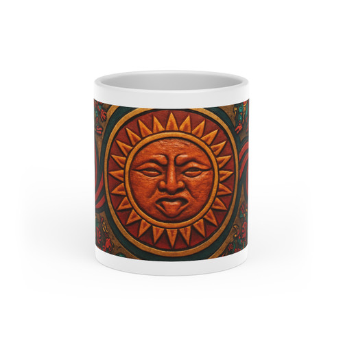 Sunstone Embrace - Heart-Shaped Mug