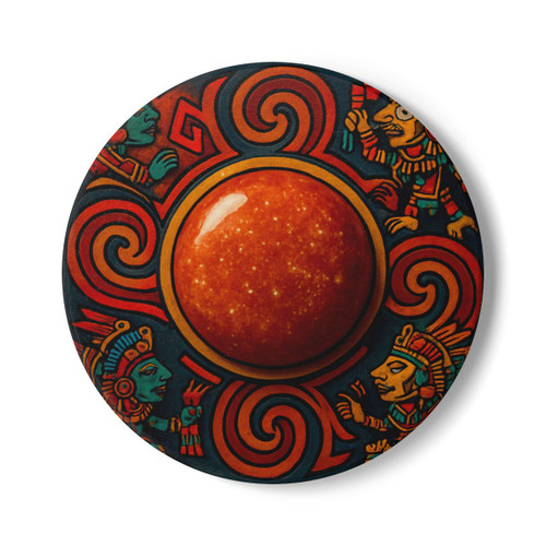 Sunstone Embrace - Ceramic Coaster