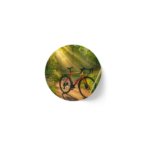 Pedal Through Paradise - Round Sticker Label Rolls