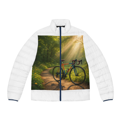 Pedal Through Paradise - Men's Puffer Jacket (AOP) Pedal Through Paradise - Men's Puffer Jacket (AOP)