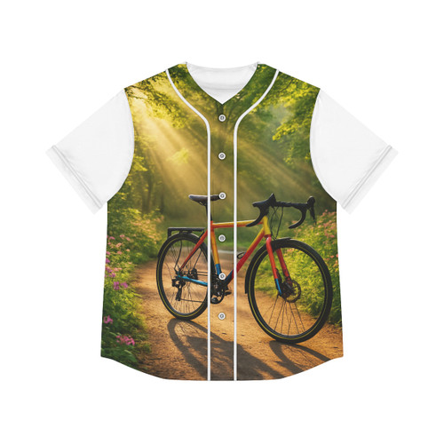 Pedal Through Paradise - Women's Baseball Jersey (AOP) Pedal Through Paradise - Women's Baseball Jersey (AOP)