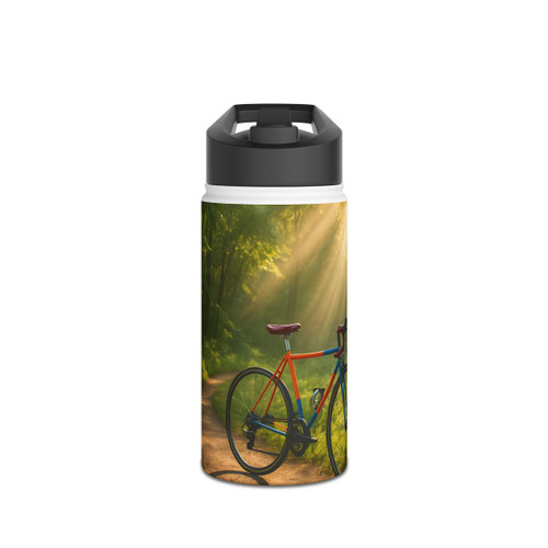 Pedal Through Paradise - Stainless Steel Water Bottle, Standard Lid