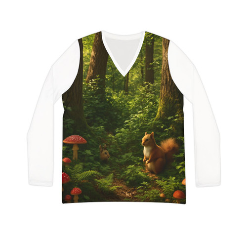 Ecosystem Harmony - Women's Long Sleeve V-neck Shirt (AOP) Ecosystem Harmony - Women's Long Sleeve V-neck Shirt (AOP)