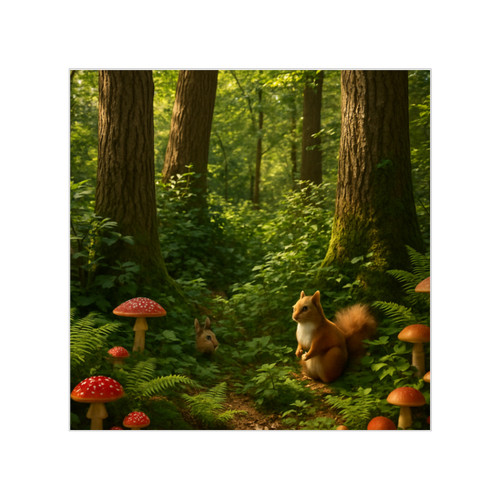 Ecosystem Harmony - Transparent Outdoor Stickers, Square, 1pc