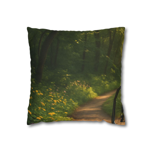 Pedal Through Paradise - Spun Polyester Square Pillowcase