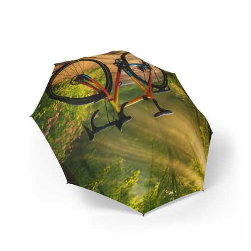 Pedal Through Paradise - Semi-Automatic Foldable Umbrella