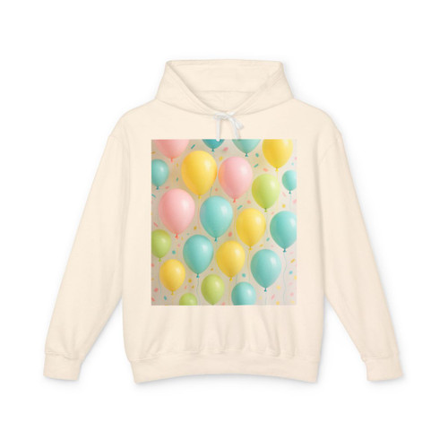 Whimsical Balloon Bash - Unisex Lightweight Hooded Sweatshirt Whimsical Balloon Bash - Unisex Lightweight Hooded Sweatshirt