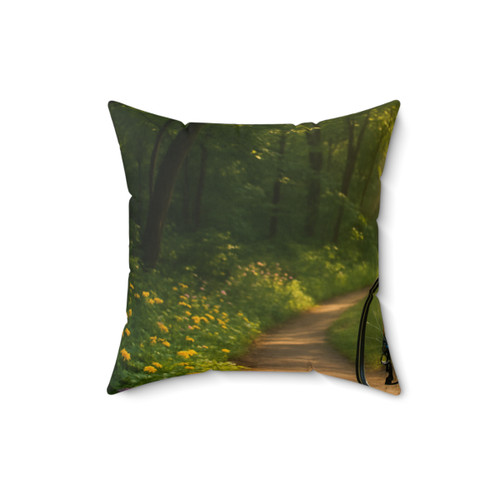 Pedal Through Paradise - Faux Suede Square Pillow