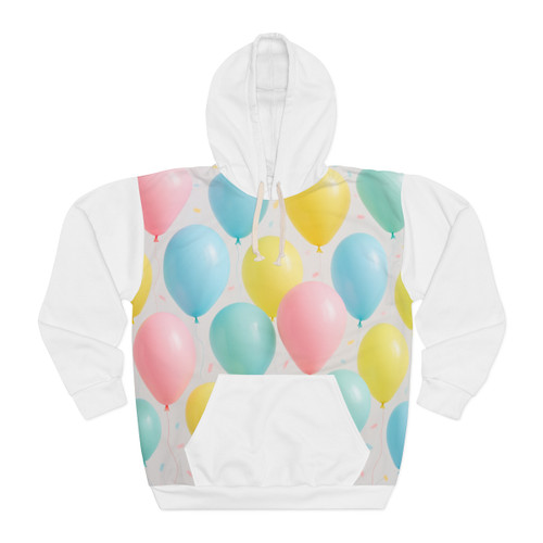 Whimsical Balloon Bash - Unisex Pullover Hoodie (AOP) Whimsical Balloon Bash - Unisex Pullover Hoodie (AOP)