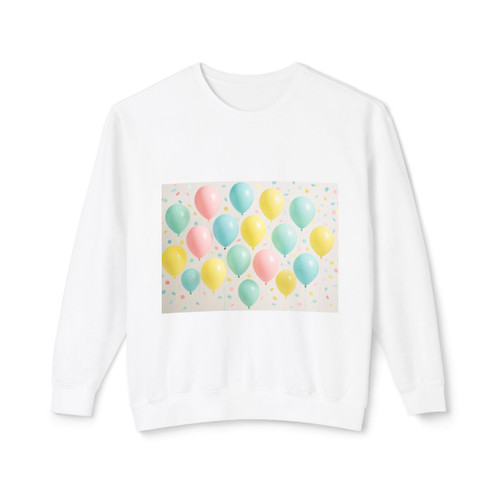 Whimsical Balloon Bash - Unisex Lightweight Crewneck Sweatshirt Whimsical Balloon Bash - Unisex Lightweight Crewneck Sweatshirt