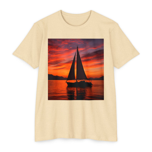 Sailing into Sunset - Unisex CVC Jersey T-shirt Sailing into Sunset - Unisex CVC Jersey T-shirt