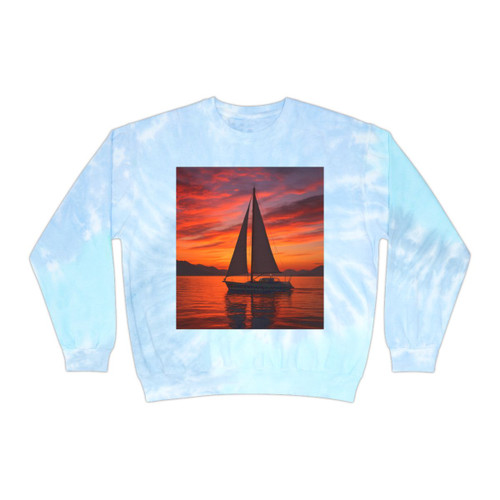 Sailing into Sunset - Unisex Tie-Dye Sweatshirt Sailing into Sunset - Unisex Tie-Dye Sweatshirt