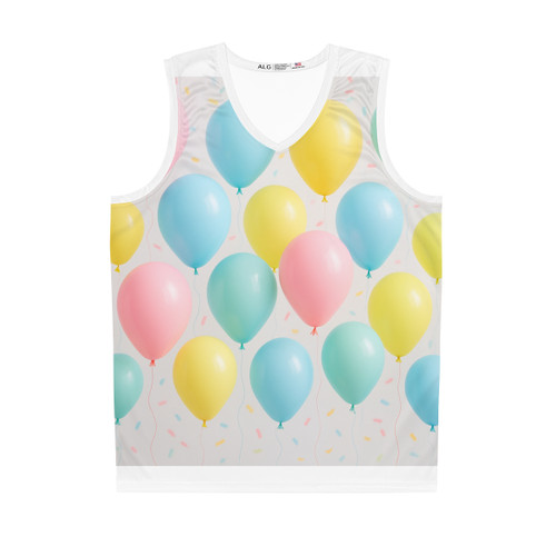 Whimsical Balloon Bash - Basketball Jersey (AOP) Whimsical Balloon Bash - Basketball Jersey (AOP)