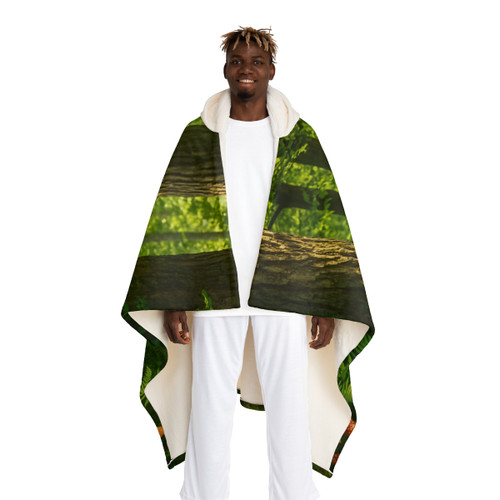 Ecosystem Harmony - Hooded Sherpa Fleece Blanket