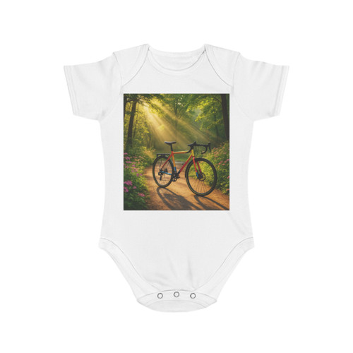 Pedal Through Paradise - Short Sleeve Baby Bodysuit Pedal Through Paradise - Short Sleeve Baby Bodysuit