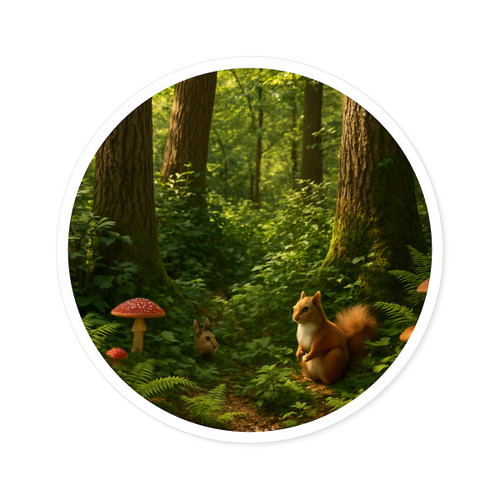 Ecosystem Harmony - Round Stickers, Indoor\Outdoor