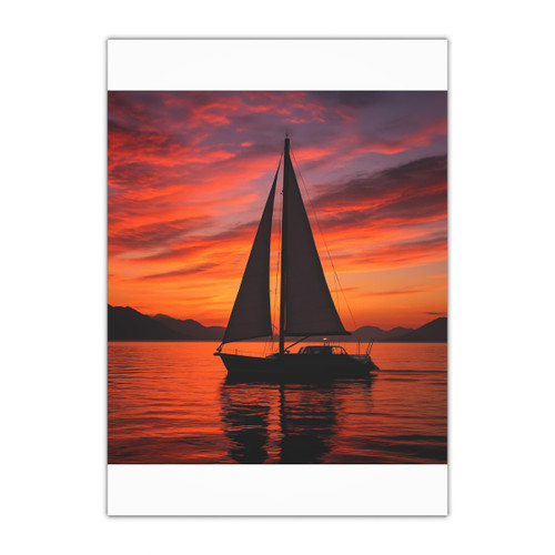 Sailing into Sunset - Gift Wrapping Paper Sheets, 1pc