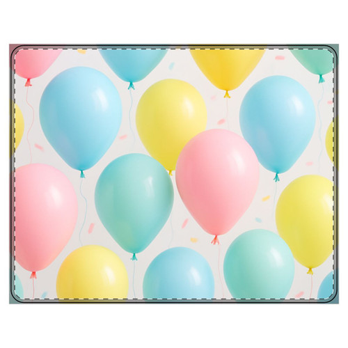 Whimsical Balloon Bash - PU Leather Mouse Mat Whimsical Balloon Bash - PU Leather Mouse Mat