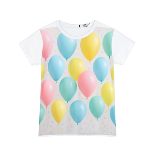 Whimsical Balloon Bash - Women's Short Sleeve Shirt (AOP) Whimsical Balloon Bash - Women's Short Sleeve Shirt (AOP)