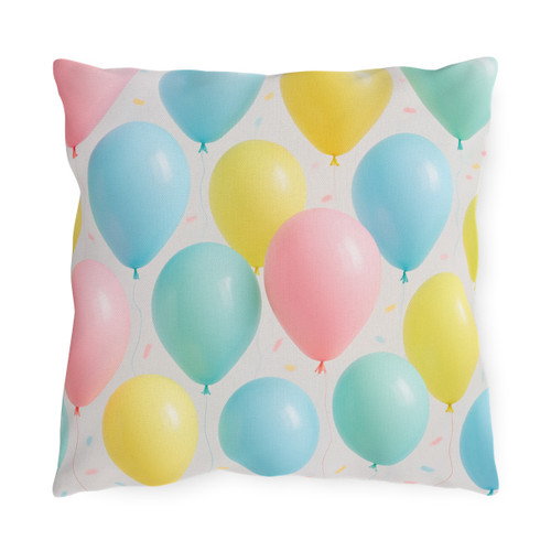 Whimsical Balloon Bash - Outdoor Pillows